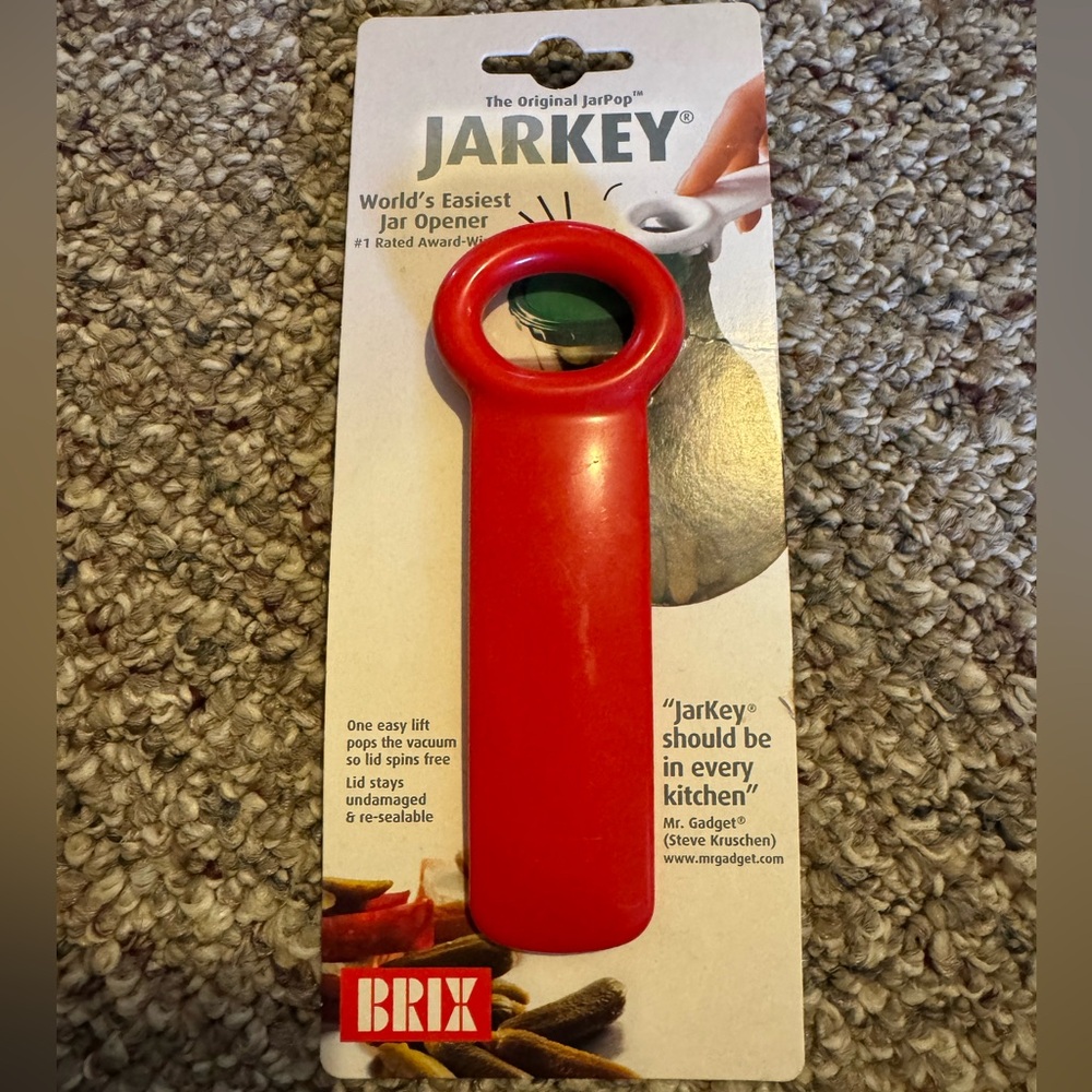 Red JarKey Easy Jar Opener
